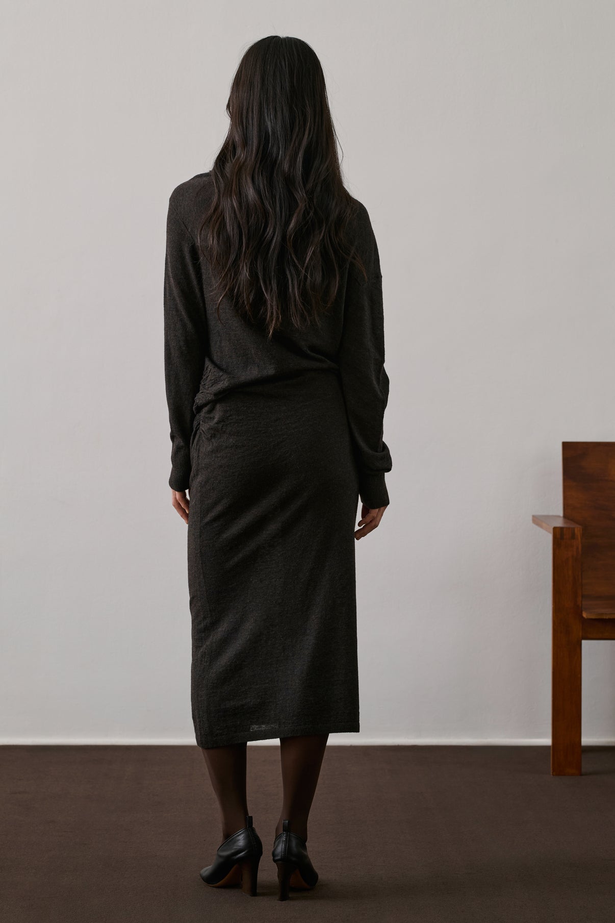 Robe Gisee - Marron - Femme vue 2