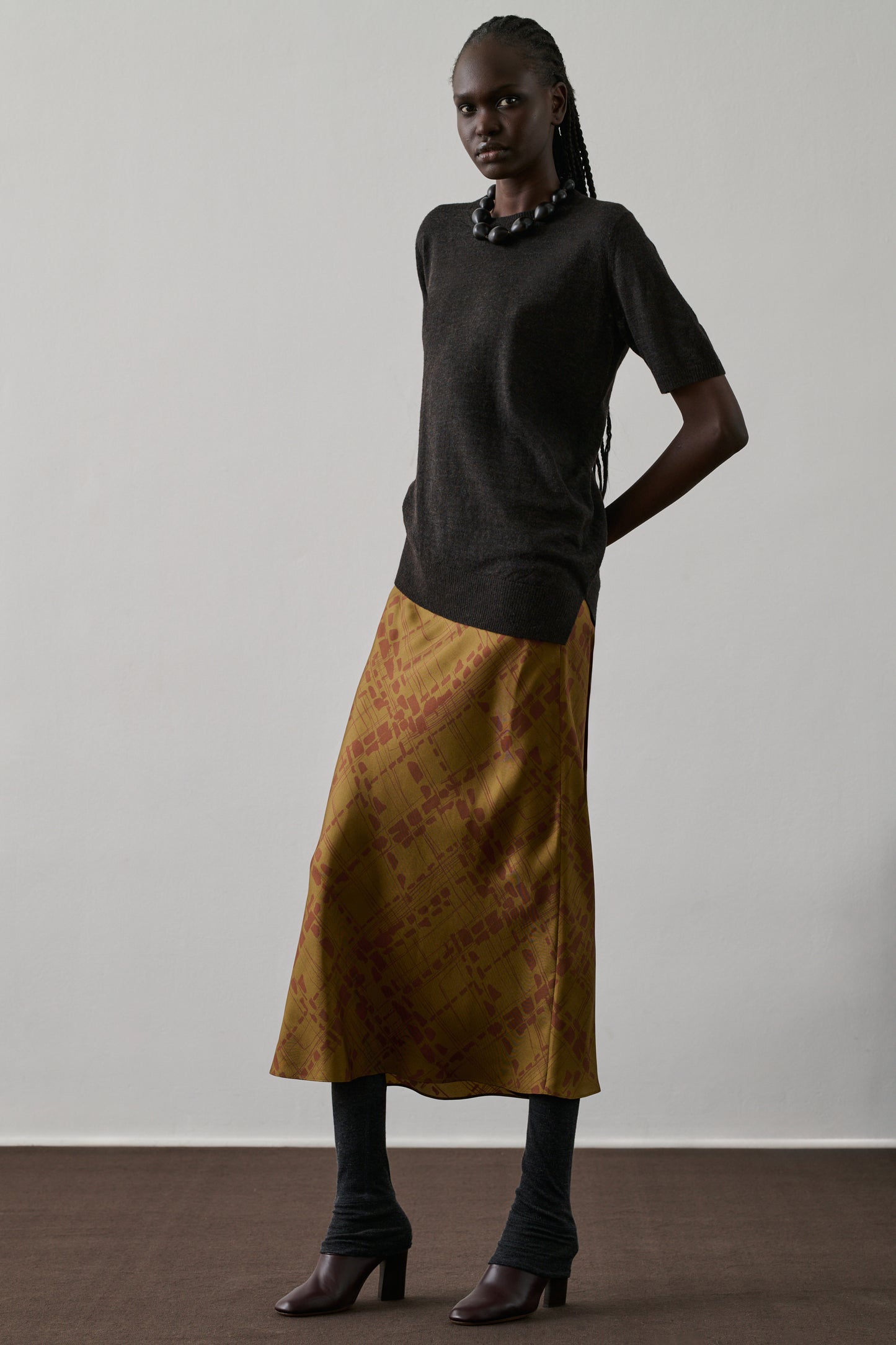 Jupe Fever - Bronze/Rouille - Soie - Femme