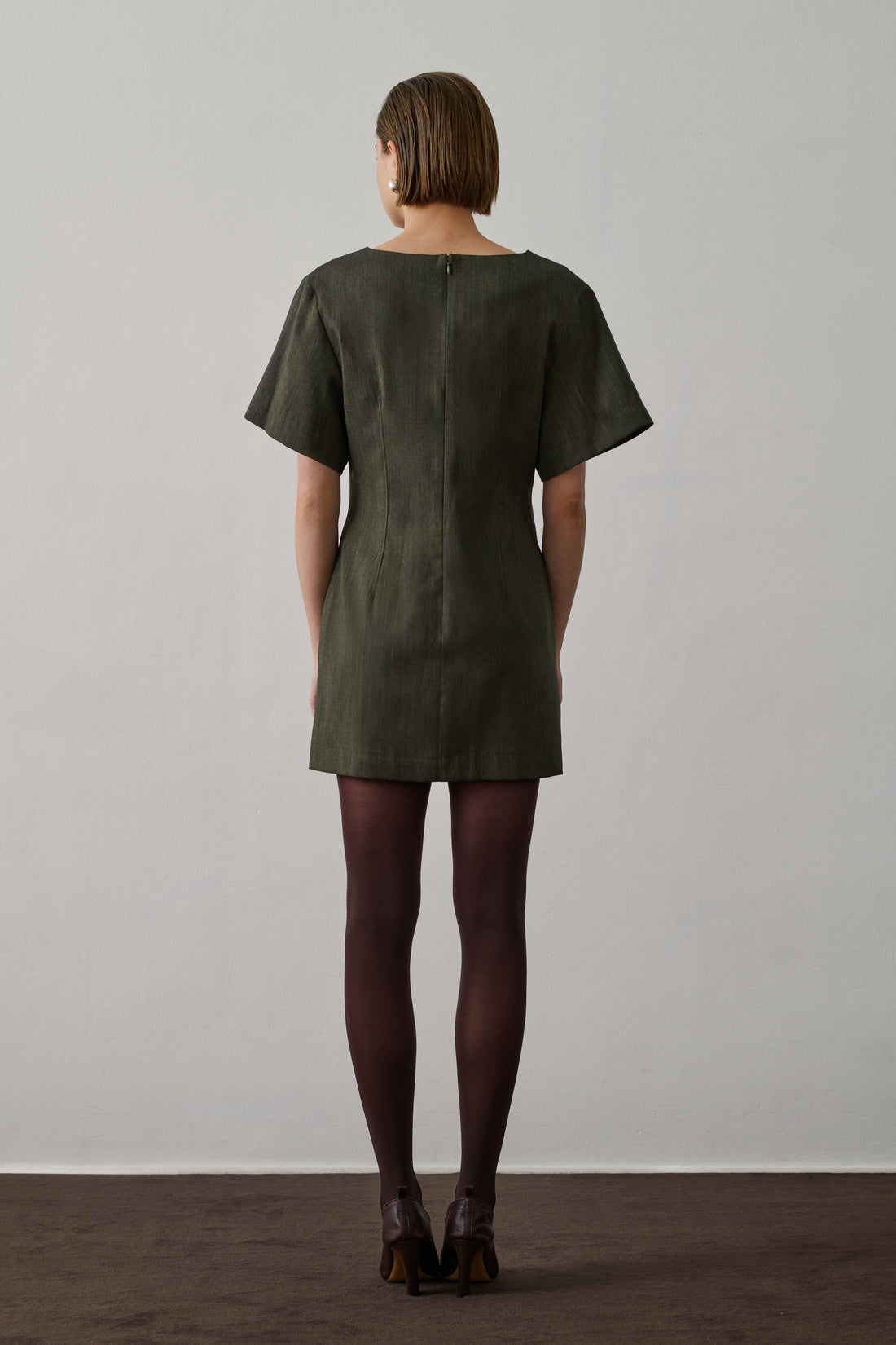 Robe Gladys - Kaki Chiné - Laine - Femme