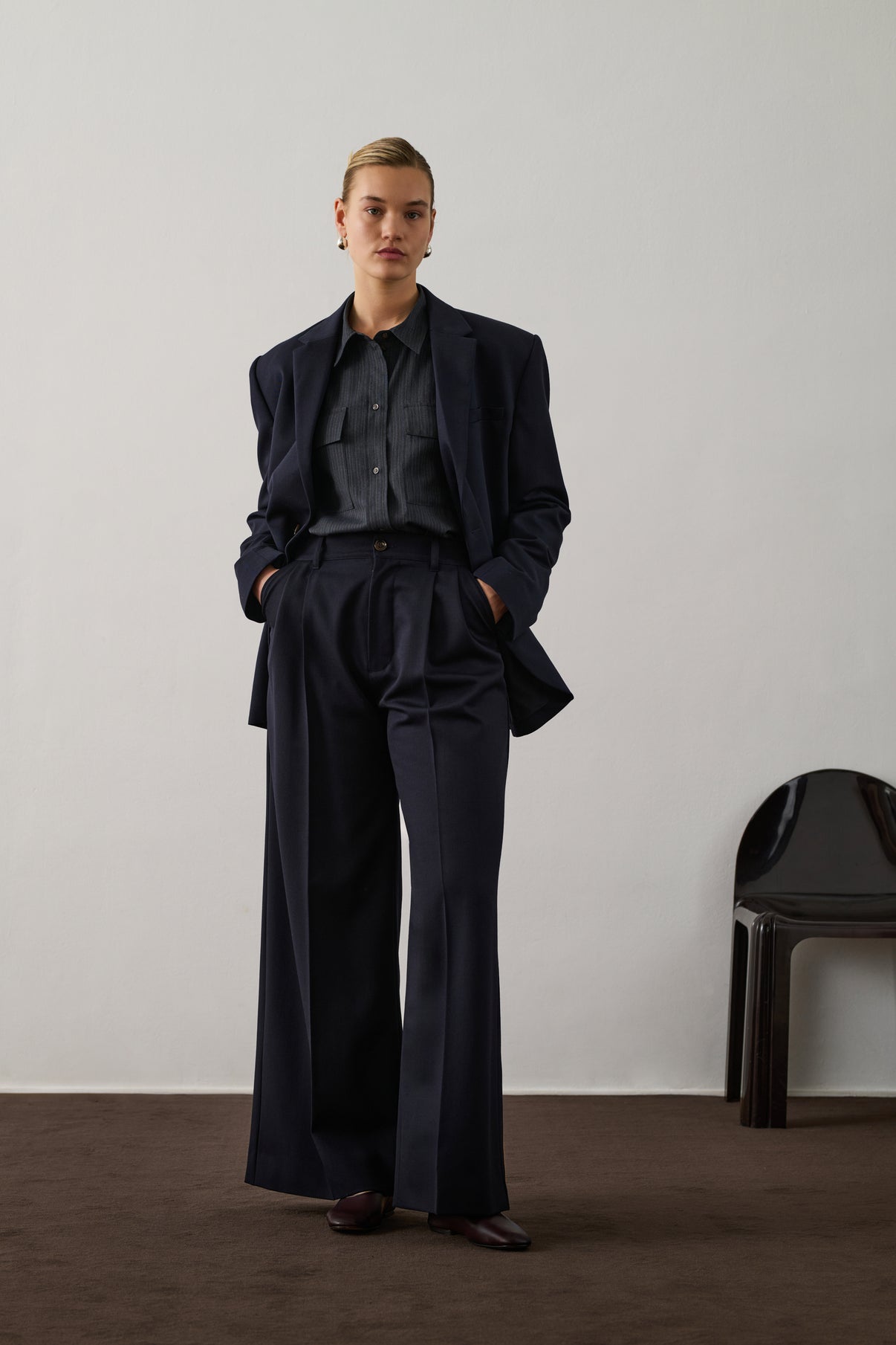 Pantalon Frejus - Bleu Nuit - Laine - Femme vue 5